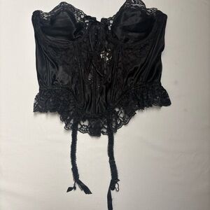 Vintage Victoria’s Secret Black Satin Corset- 36B